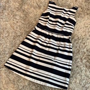 The Limited navy and white striped dress